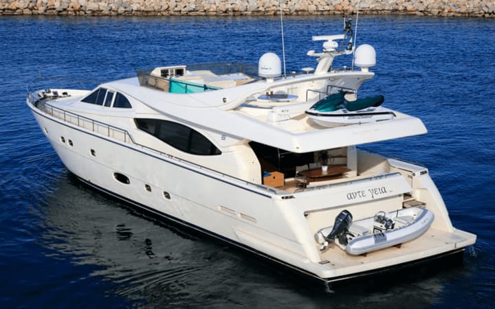 76 Ferretti luxury charter yacht - Nammos, Psarrou, Mykonos, Greece