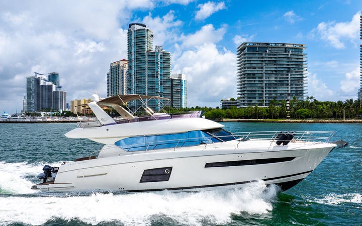 62 Prestige luxury charter yacht - Miami Beach Marina, Alton Road, Miami Beach, FL, USA